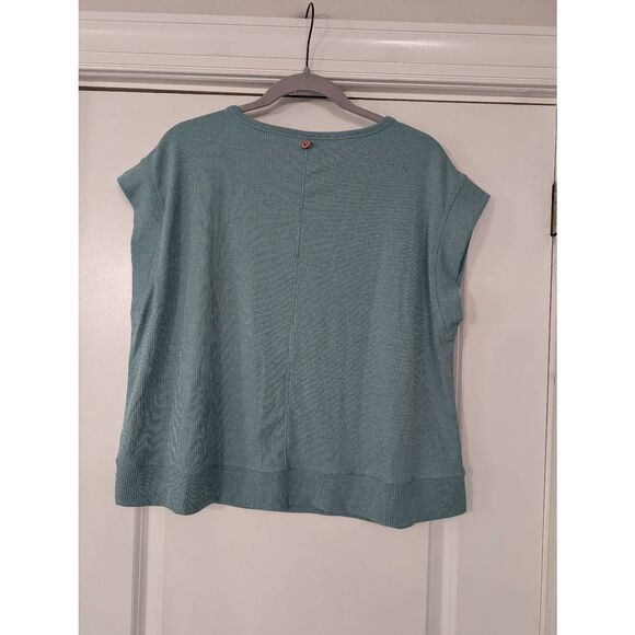 Livi Active Ribbed Active wear Tank Top women's 14/16 sea foam green cap sleeve - Picture 5 of 6